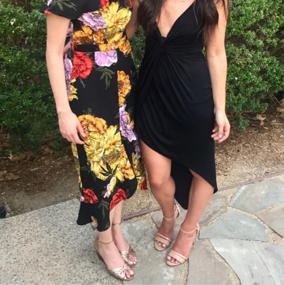 Lush Sexy Black Wrap Front Asymmetrical Dress